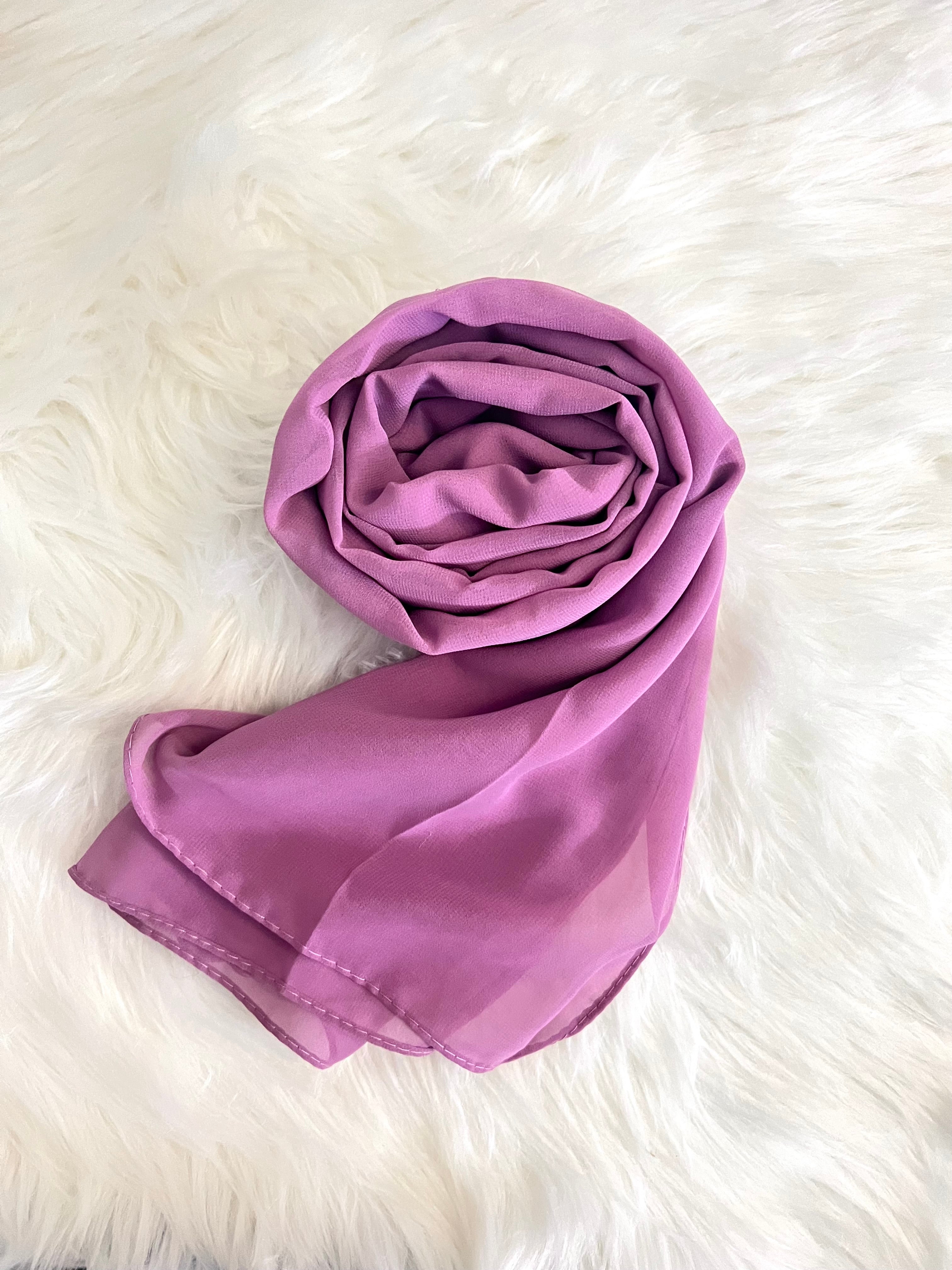 Essential Georgette Hijab/Stole- Mauve Pink