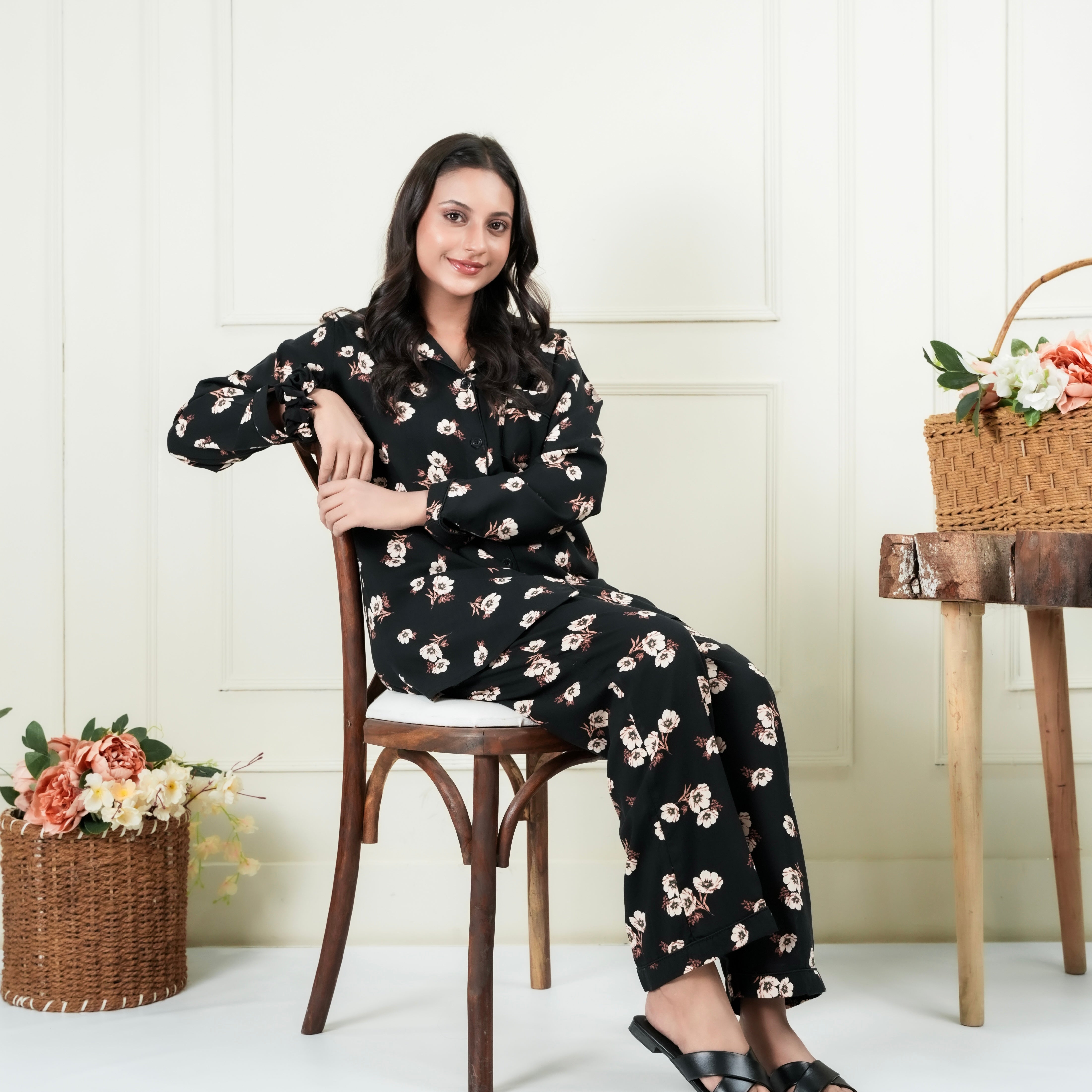 Mocha Blooms Sleepwear