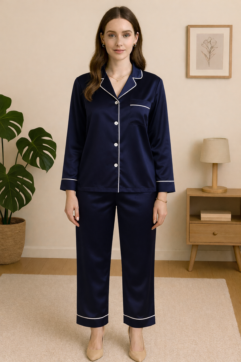 Solid Silk Sleepwear