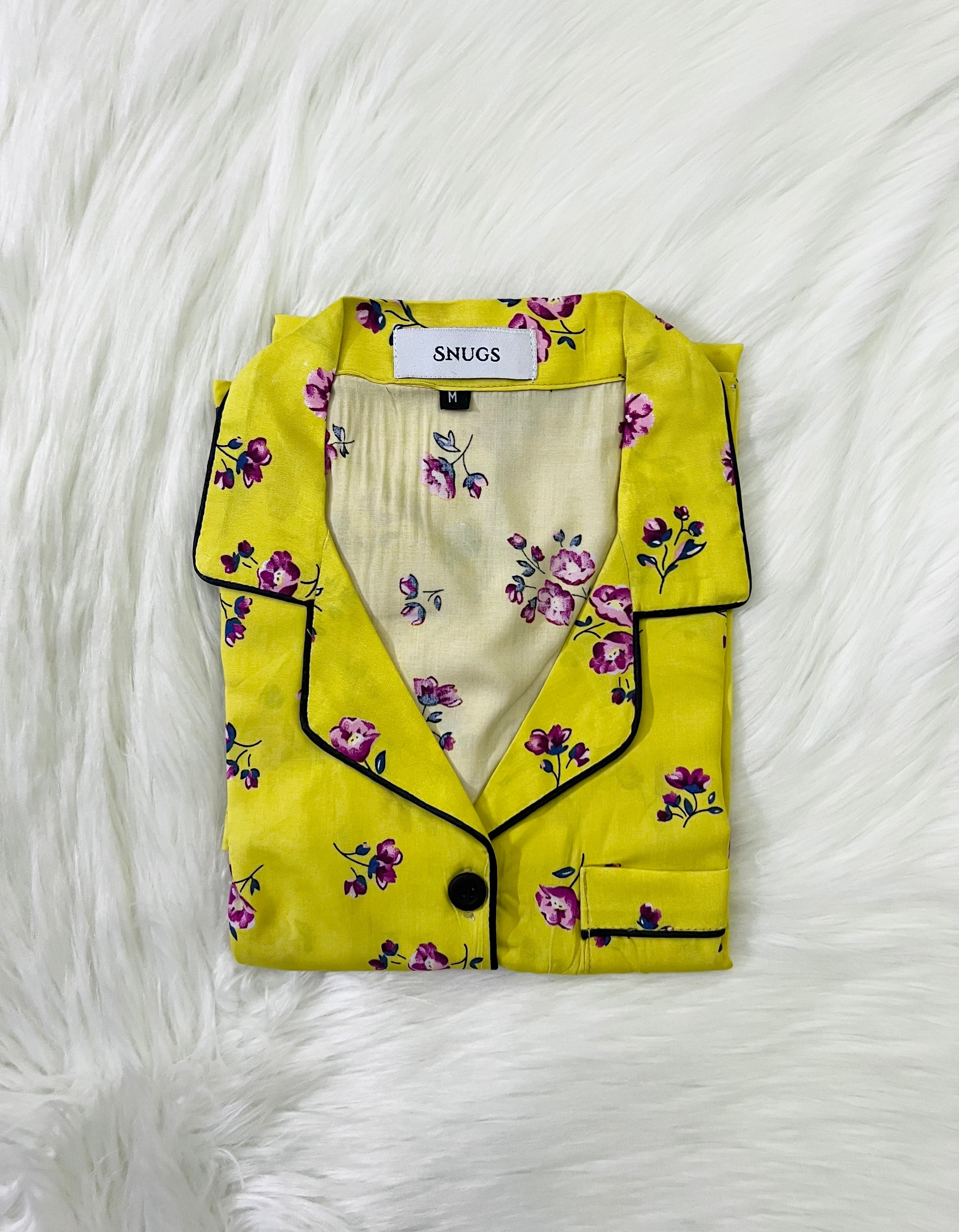 Yellow Floral Sleepwear