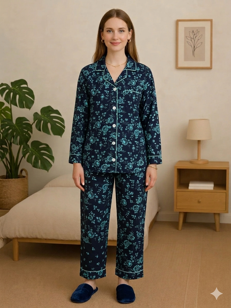 Sea Green Flora Sleepwear