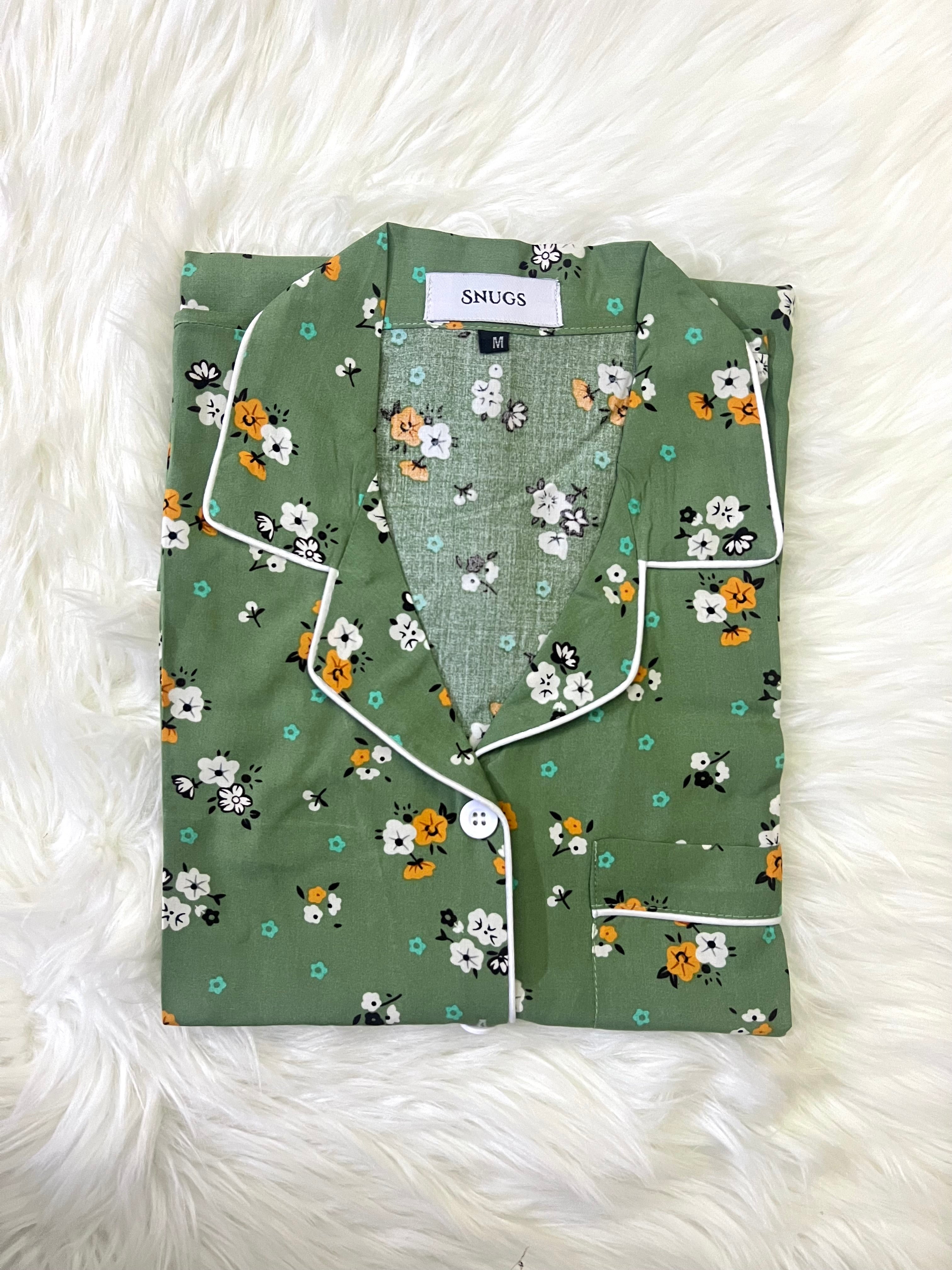 Green Floral Sleepwear