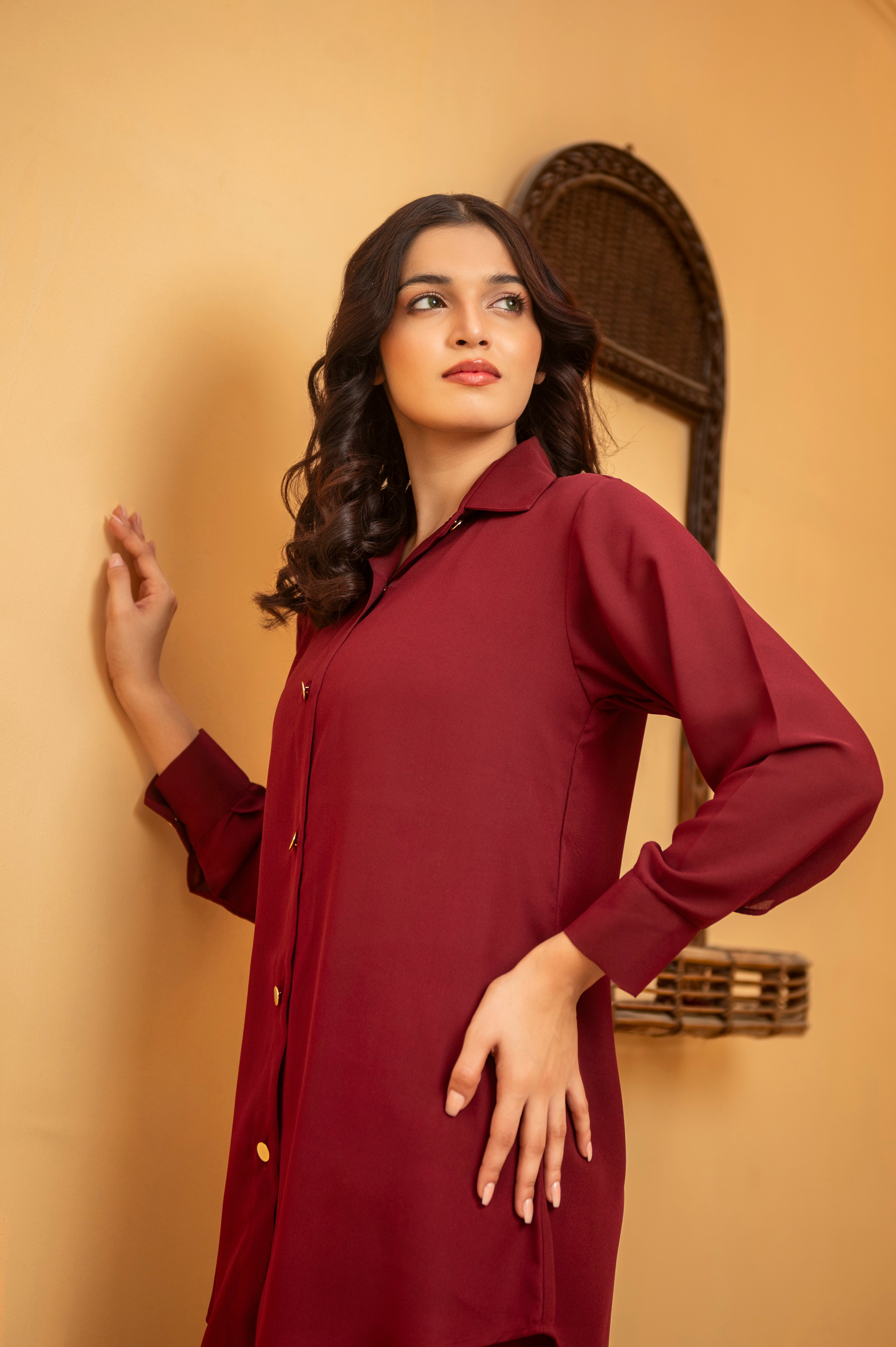 Maroon Co ord Set