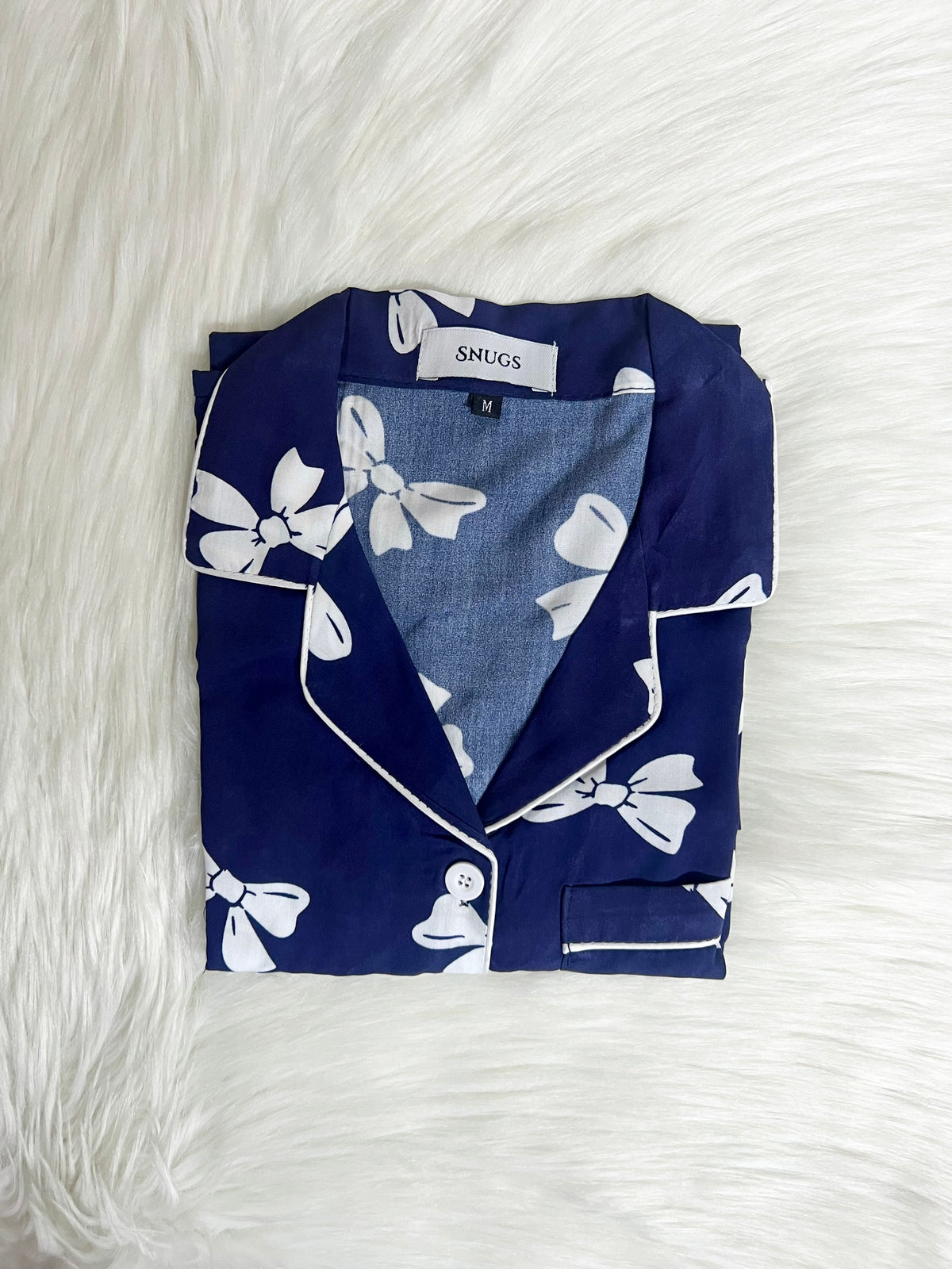 Navy Bows Sleepwear