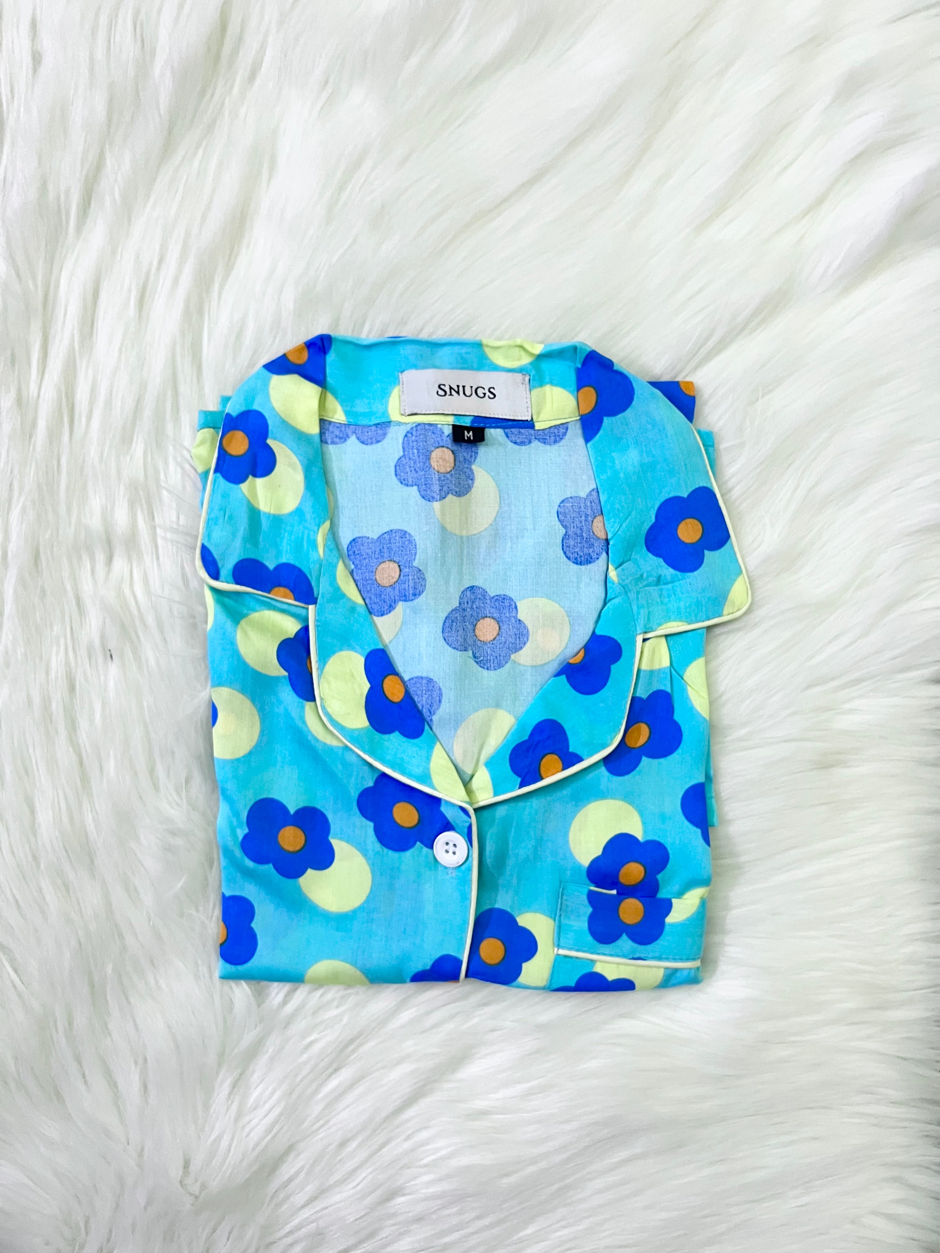 Aqua Daisy Sleepwear